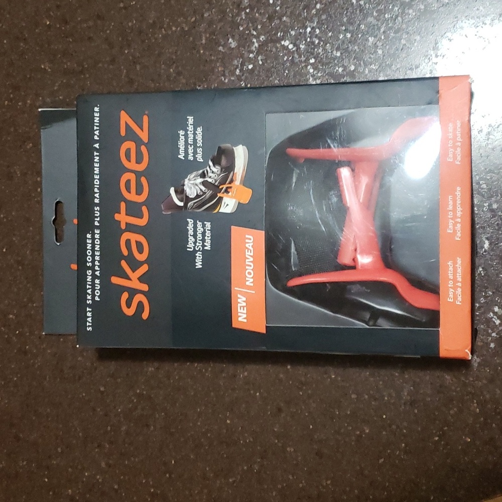 Skateez trainers for learning ice skating. They connect to a pair of skates.